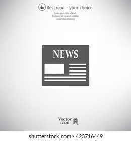 Flat icon of news
