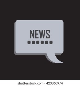 Flat icon of news