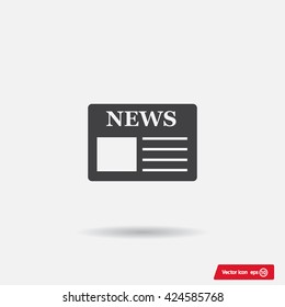 Flat icon of news