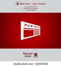 Flat icon of news