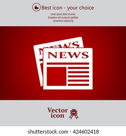 Flat icon of news