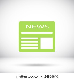 Flat icon of news