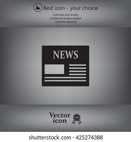 Flat icon of news