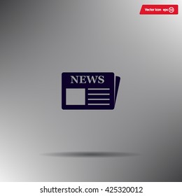 Flat icon of news