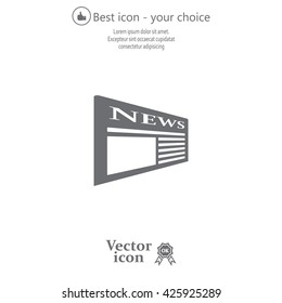 Flat icon of news
