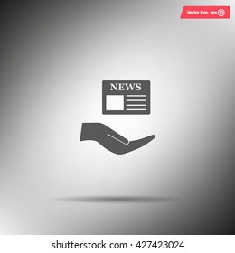 Flat icon of news