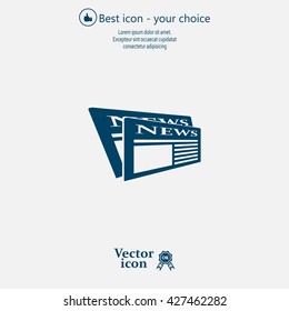 Flat icon of news