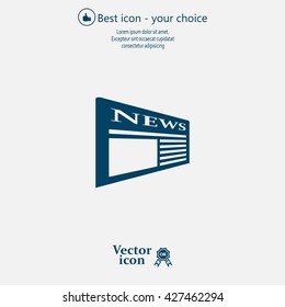 Flat icon of news
