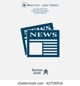 Flat icon of news