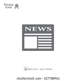 Flat icon of news