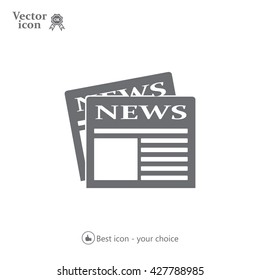 Flat icon of news