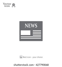 Flat icon of news