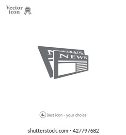 Flat icon of news