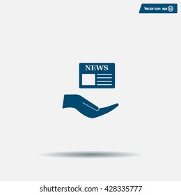 Flat icon of news