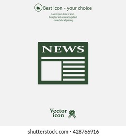Flat icon of news