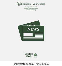 Flat icon of news