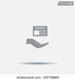 Flat icon of news