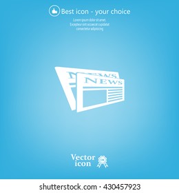 Flat icon of news