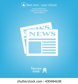 Flat icon of news