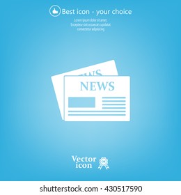 Flat icon of news