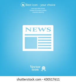 Flat icon of news