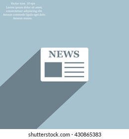 Flat icon of news