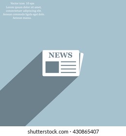 Flat icon of news