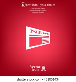 Flat icon of news