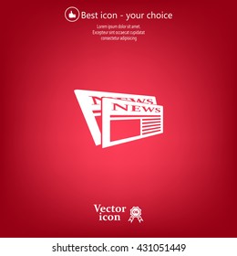 Flat icon of news