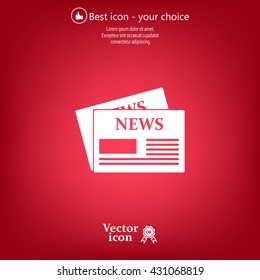 Flat icon of news