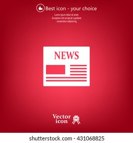 Flat icon of news