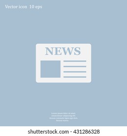 Flat icon of news