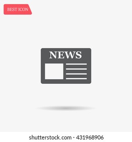 Flat icon of news