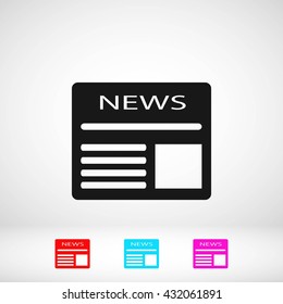Flat icon of news