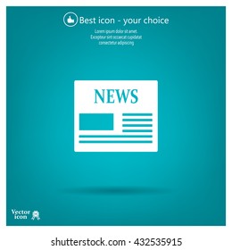 Flat icon of news