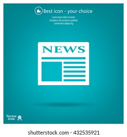 Flat icon of news