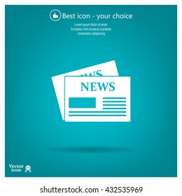 Flat icon of news