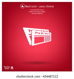 Flat icon of news