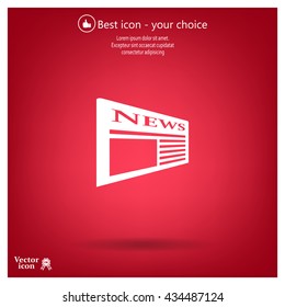 Flat icon of news