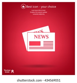 Flat icon of news
