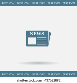 Flat icon of news