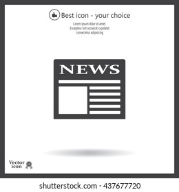 Flat icon of news