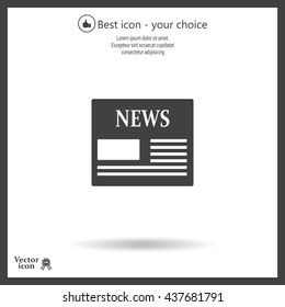 Flat icon of news