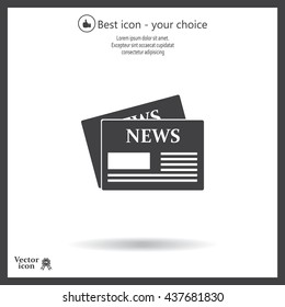 Flat icon of news