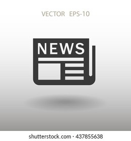 Flat  icon of news