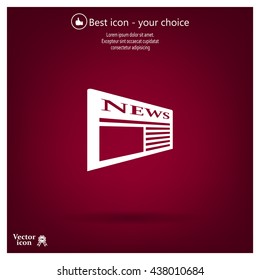 Flat icon of news