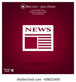 Flat icon of news