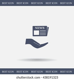 Flat icon of news