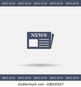 Flat icon of news