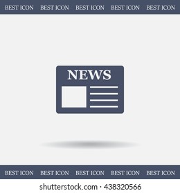 Flat icon of news